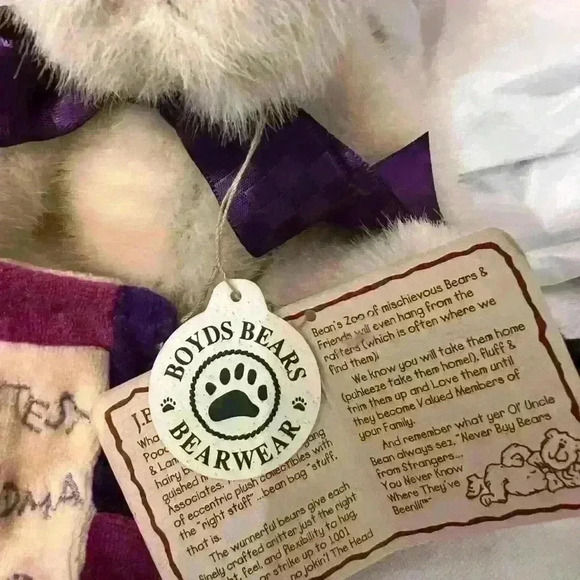 BOYD'S Bear Plush Bestest Grandma  With Quilt & Tags, Stuffed Animal - Picture 3 of 6